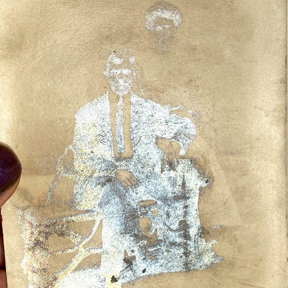 RPPC c1930 Handsome Gentleman Lady Couple Studio Portrait AZO Divided Postcard - Picture 3 of 6